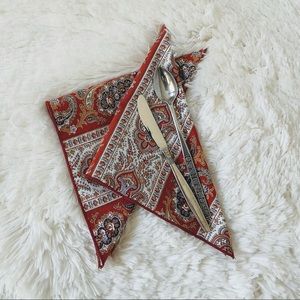 Boho Vintage Paisley Napkin Set
